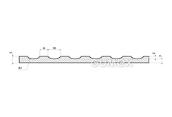 Dielektrische Matte S1, 5mm, Breite 1300mm, 80°ShA, Kategorie 3, 26,5kV, SBR, -25°C/+50°C, schwarz, 